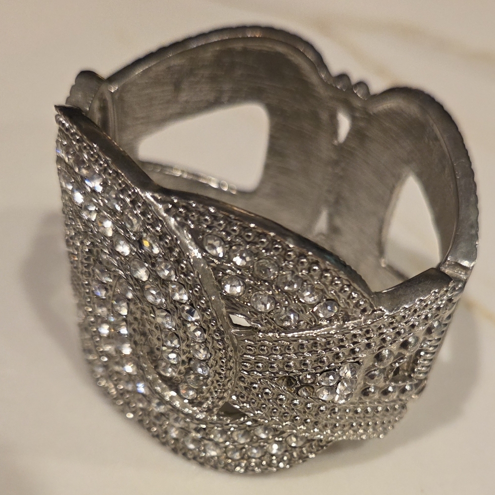 Elegant Silver Crystal Bracelet